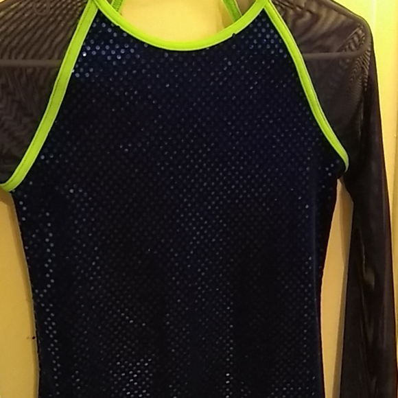 EUC Alexandra Blue sequined Sport Shirt - Picture 3 of 7